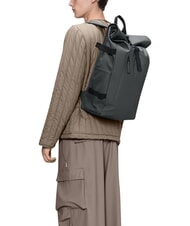 RAINS ROLLTOP RUCKSACK Rucksack Dunkelgrau - Rucks&auml;cke f&uuml;r Schule &amp; Freizeit - 2