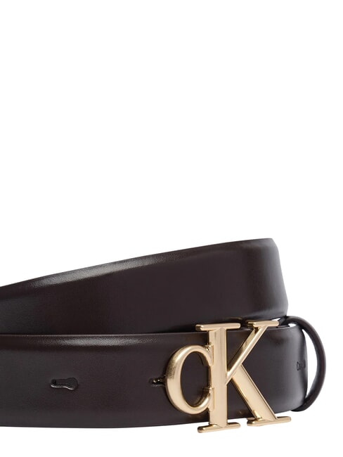 ROUND CK BUCKLE Lederg&uuml;rtel k&ouml;stliches/antikes Silber - G&uuml;rtel