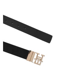 TOMMY HILFIGER TH LOGO Doppelseitiger Lederg&uuml;rtel Schwarz/Cognac - G&uuml;rtel - 2