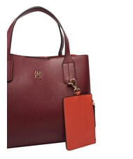 TOMMY HILFIGER TH ICON Handtasche mit Schulterriemen Samtbraun - Damentaschen - 5