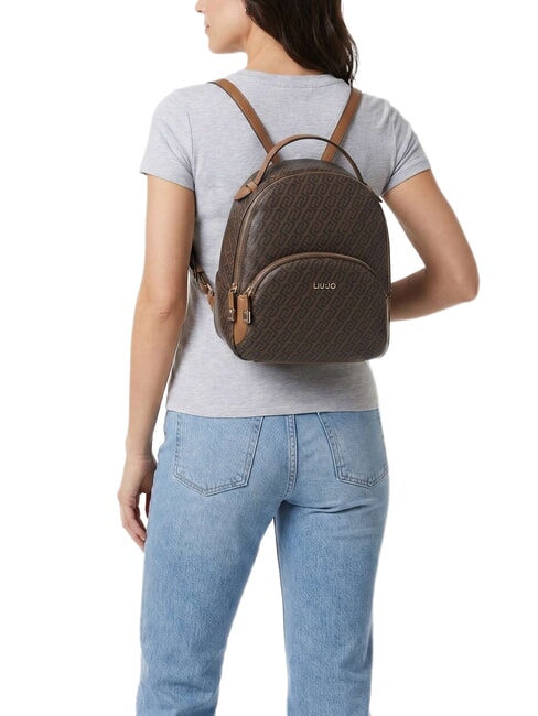 MANHATTAN Rucksack mit Vordertasche Wildleder- - Damentaschen