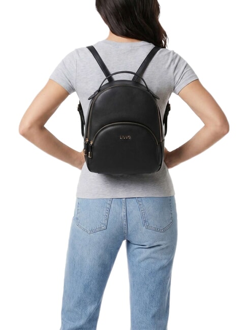 MANHATTAN Rucksack mit Vordertasche SCHWARZ - Damentaschen