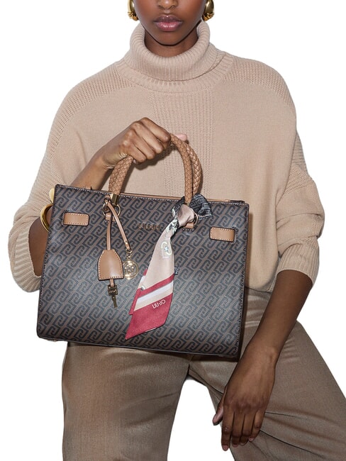MANHATTAN Handtaschen-Shopper mit Schulterriemen Wildleder- - Damentaschen