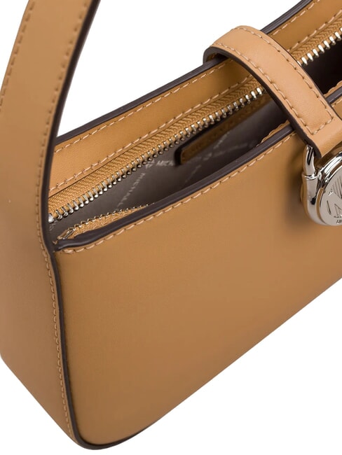 LYRA Mini-Schultertasche aus Leder braun - Damentaschen