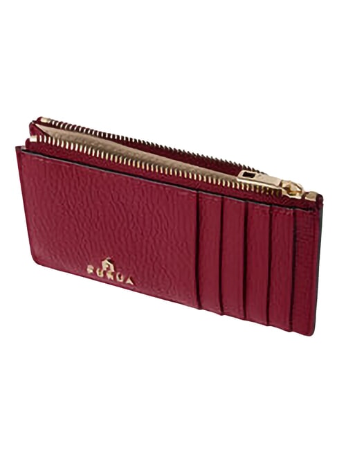CAMELIA Flache Geldb&ouml;rse aus Leder KIRSCHE d - Brieftaschen Damen