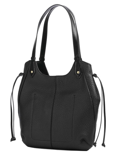 MARTINA Schultertasche, Leder Schwarzes Gold - Damentaschen