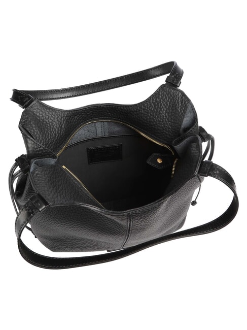 MARTINA Schultertasche, Leder Schwarzes Gold - Damentaschen