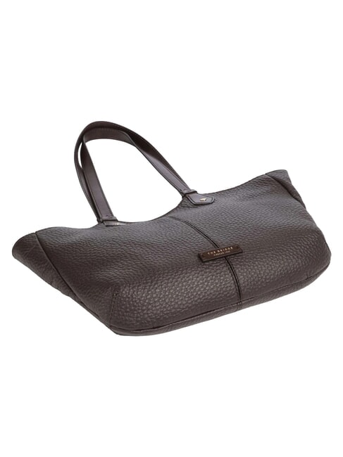 MARTINA Schultertasche, Leder Mokka mit Gold - Damentaschen