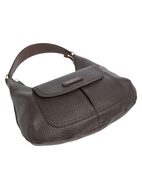 MARTINA Schultertasche, Leder Mokka mit Gold - Damentaschen