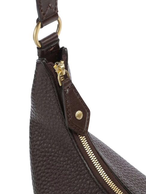 MARTINA Schultertasche, Leder Mokka mit Gold - Damentaschen