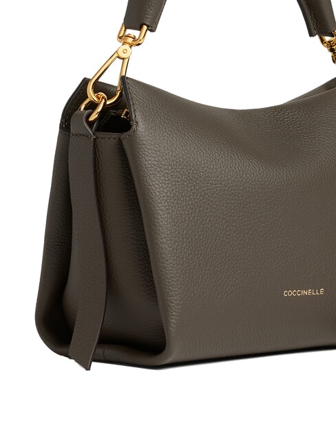 BOHEME Handtasche, mit Schultergurt, aus Leder Schlamm/Honig - Damentaschen