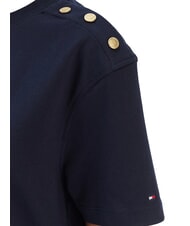 TOMMY HILFIGER TJ Signature Baumwoll-T-Shirt Dunkelblau - T-Shirts und Tops f&uuml;r Damen - 3