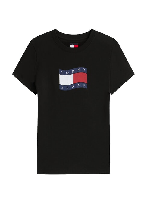 TJ FLAG Baumwoll-T-Shirt Schwarz - T-Shirts und Tops f&uuml;r Damen