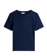 TOMMY HILFIGER TH Baumwoll-T-Shirt Dunkelblau - T-Shirts und Tops f&uuml;r Damen - 3
