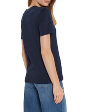 TOMMY HILFIGER TH 1985 Baumwoll-T-Shirt Dunkelblau - T-Shirts und Tops f&uuml;r Damen - 2