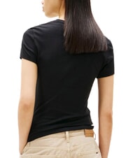 TOMMY HILFIGER SCRIPT LOGO Kurzarm-T-Shirt Schwarz und Schwarz - T-Shirts und Tops f&uuml;r Damen - 2