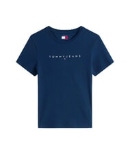 TOMMY HILFIGER SCRIPT LOGO Kurzarm-T-Shirt Dunkelblau 1 - T-Shirts und Tops f&uuml;r Damen - 3