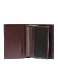 PIQUADRO BLUE SQUARE Lederkartenetui mit Klappe MAHAGONI - Brieftaschen Herren - 3