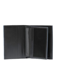 PIQUADRO BLUE SQUARE Lederkartenetui mit Klappe Schwarz - Brieftaschen Herren - 3
