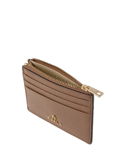 CAMELIA Flacher Kartenhalter aus Leder Toffee - Brieftaschen Damen