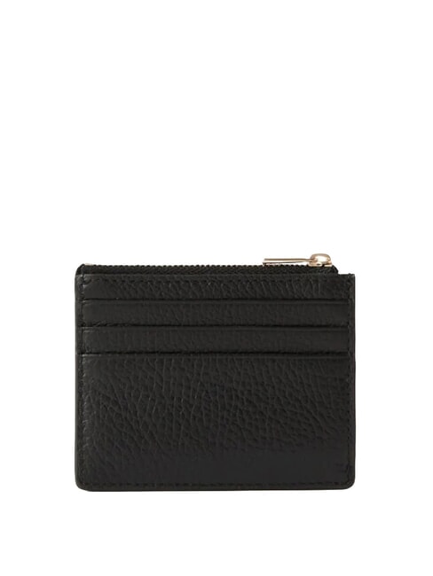 CAMELIA Flacher Kartenhalter aus Leder Schwarz - Brieftaschen Damen