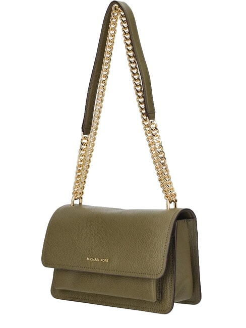 CLAIRE Schultertasche aus Leder, Umh&auml;ngetasche Loden - Damentaschen