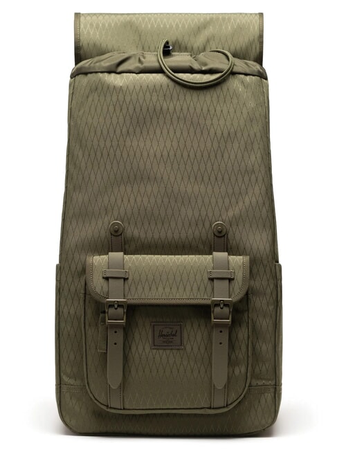 LITTLE AMERICA  Rucksack in Standardgr&ouml;&szlig;e Efeugr&uuml;ner Diamant - Rucks&auml;cke f&uuml;r Schule &amp; Freizeit