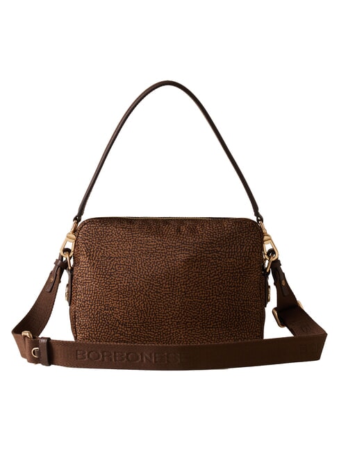 B-CLUB Schultertasche mit Schultergurt Kastanie - Damentaschen