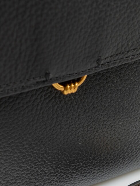 VICKY Kleine Schultertasche aus Leder Schwarz - Damentaschen