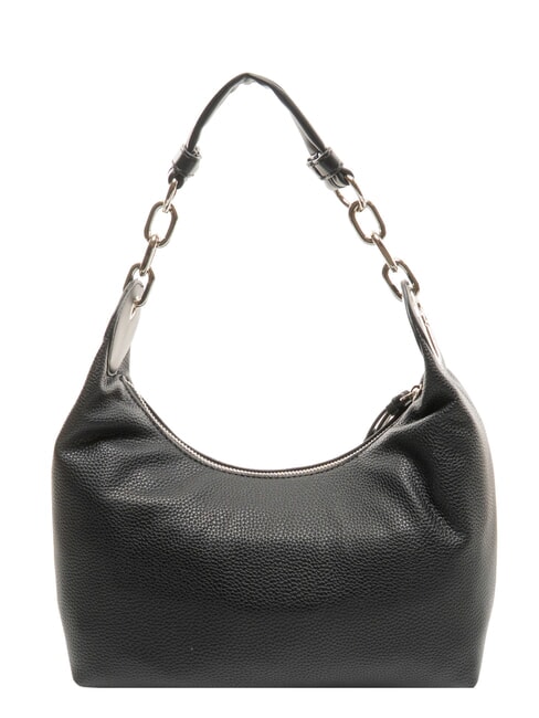 FAIZA Schultertasche, Leder schwarz/stahl - Damentaschen