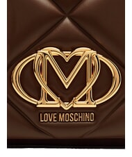 LOVE MOSCHINO EMBOSSED QUILTED Schultertasche, gesteppt braun - Damentaschen - 7
