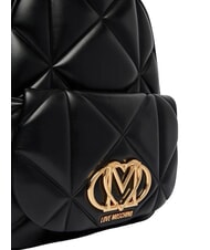 LOVE MOSCHINO EMBOSSED QUILTED Gesteppter Rucksack Schwarz - Damentaschen - 7