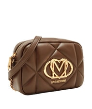 LOVE MOSCHINO EMBOSSED QUILTED Mini-Stepptasche braun - Damentaschen - 3