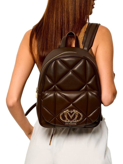 EMBOSSED QUILTED Gesteppter Rucksack braun - Damentaschen
