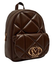 LOVE MOSCHINO EMBOSSED QUILTED Gesteppter Rucksack braun - Damentaschen - 3