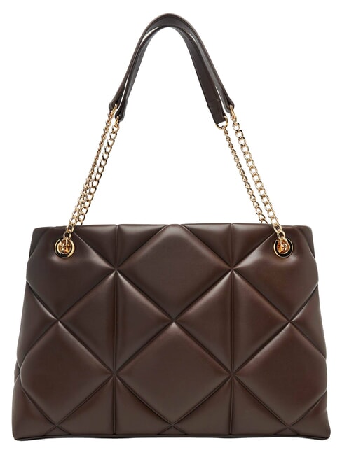 EMBOSSED QUILTED Schultertasche mit zwei Henkeln braun - Damentaschen