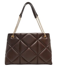LOVE MOSCHINO EMBOSSED QUILTED Schultertasche mit zwei Henkeln braun - Damentaschen - 4