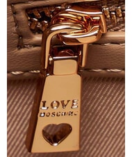 LOVE MOSCHINO EMBOSSED QUILTED Schultertasche mit zwei Henkeln braun - Damentaschen - 6