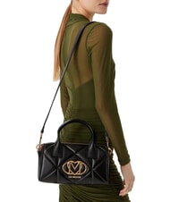 LOVE MOSCHINO EMBOSSED QUILTED Handtasche mit Schulterriemen Schwarz - Damentaschen - 2
