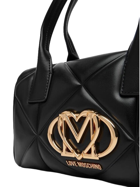 EMBOSSED QUILTED Handtasche mit Schulterriemen Schwarz - Damentaschen