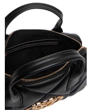 LOVE MOSCHINO EMBOSSED QUILTED Handtasche mit Schulterriemen Schwarz - Damentaschen - 6