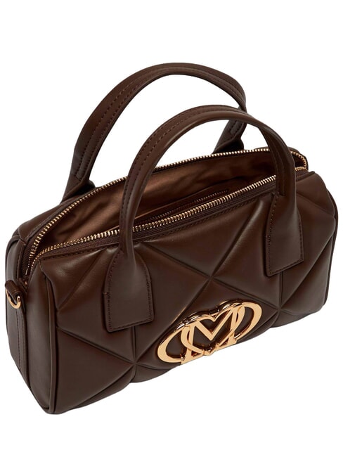 EMBOSSED QUILTED Handtasche mit Schulterriemen braun - Damentaschen