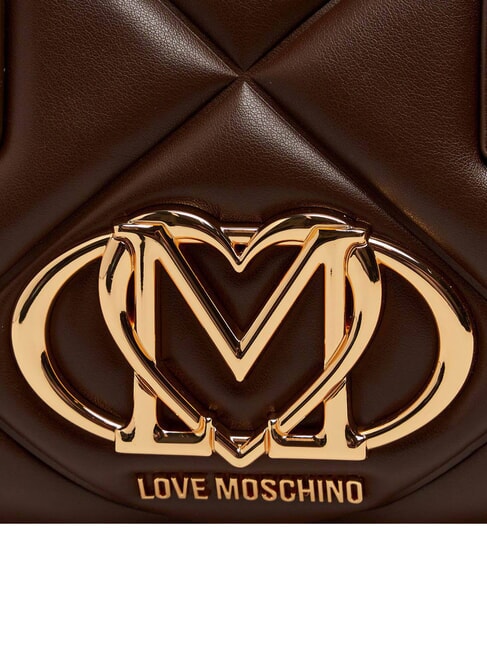 EMBOSSED QUILTED Handtasche mit Schulterriemen braun - Damentaschen