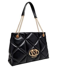 LOVE MOSCHINO EMBOSSED QUILTED Schultertasche mit zwei Henkeln Schwarz - Damentaschen - 3