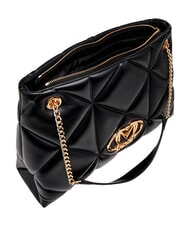 LOVE MOSCHINO EMBOSSED QUILTED Schultertasche mit zwei Henkeln Schwarz - Damentaschen - 7