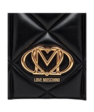 LOVE MOSCHINO EMBOSSED QUILTED Schultertasche mit zwei Henkeln Schwarz - Damentaschen - 8