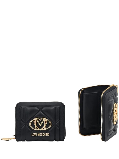 EMBOSSED QUILTED Mittelgro&szlig;e Geldb&ouml;rse mit Rei&szlig;verschluss Schwarz - Brieftaschen Damen