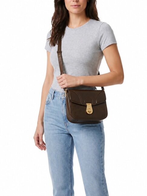 MIA Mini-Schultertasche Mokka mit Gold - Damentaschen
