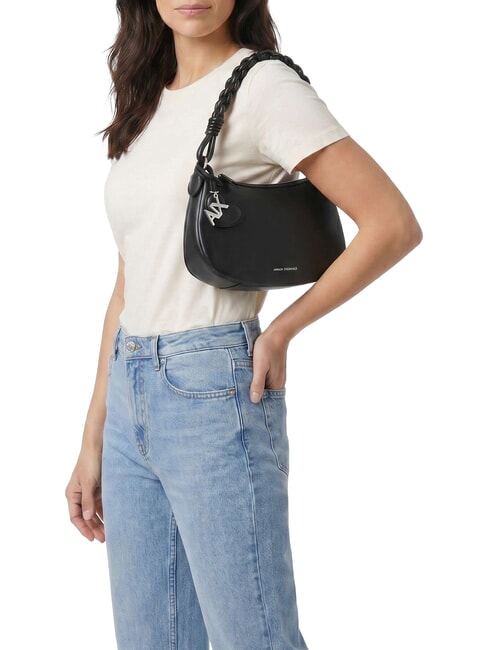 MAYA Mini-Schultertasche mit Schultergurt Schwarz - Damentaschen