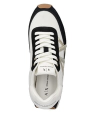 ARMANI EXCHANGE ROYALE SUEDE AIR MESH Turnschuhe schwarz/blassgold - Damenschuhe - 4